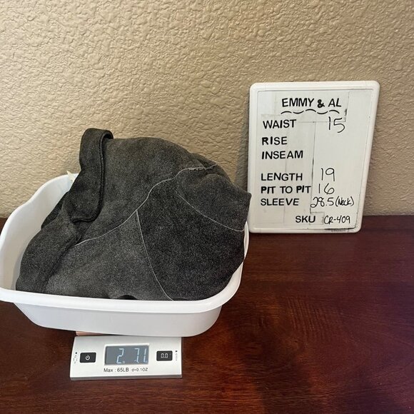 VTG Pioneer Wear Womens Cropped Western Leather Jacket Size 10 Suede 80s Padded - Picture 10 of 12